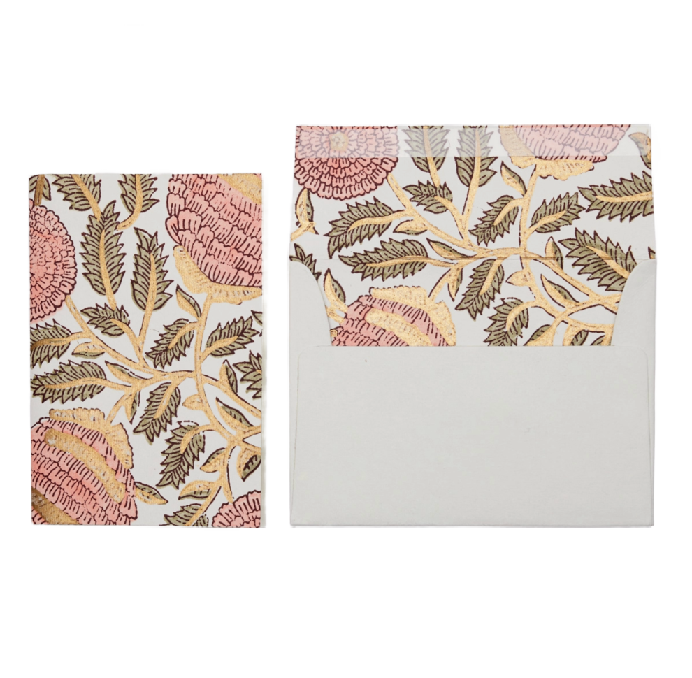 Marigold Gliz Coral Notecard