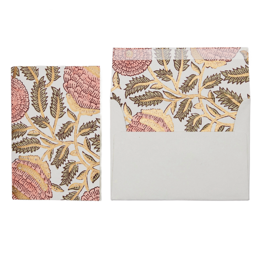 Marigold Gliz Coral Notecard