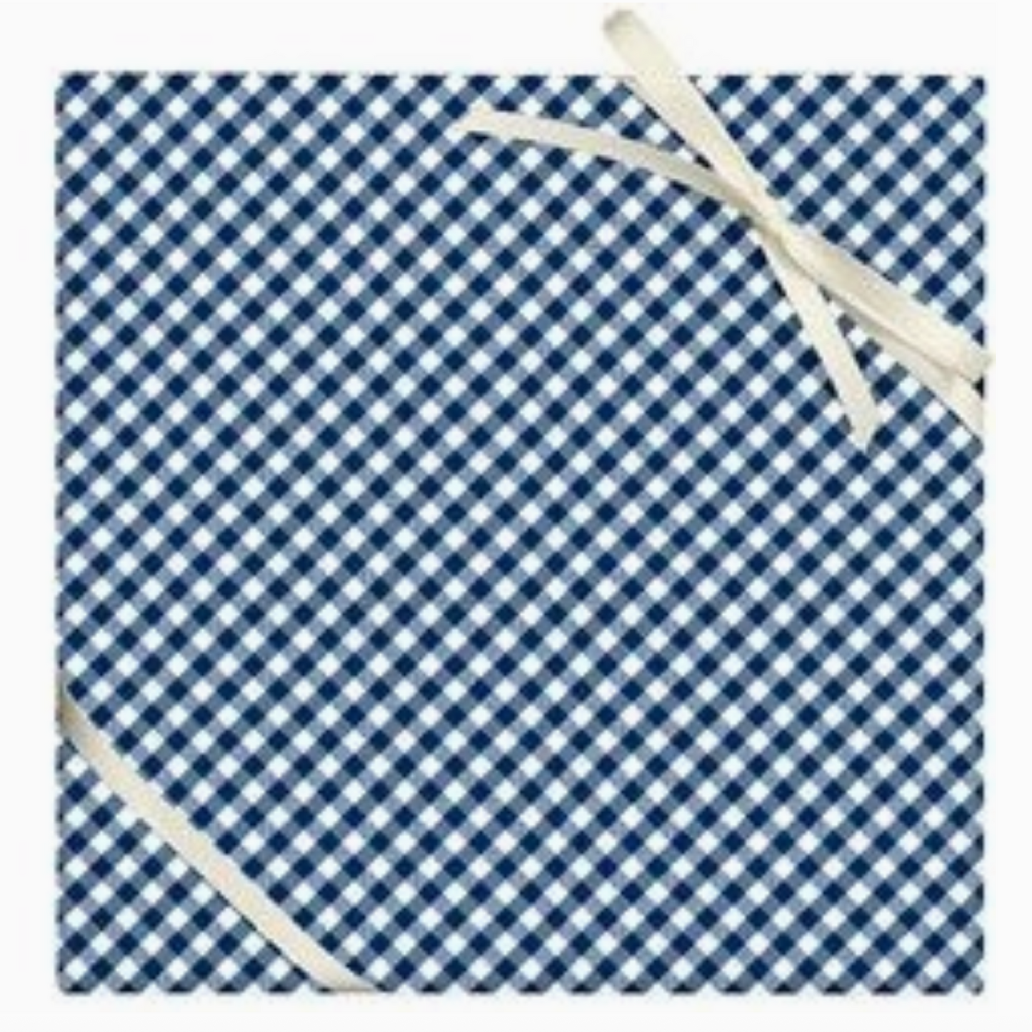 Navy Gingham Wrapping Paper
