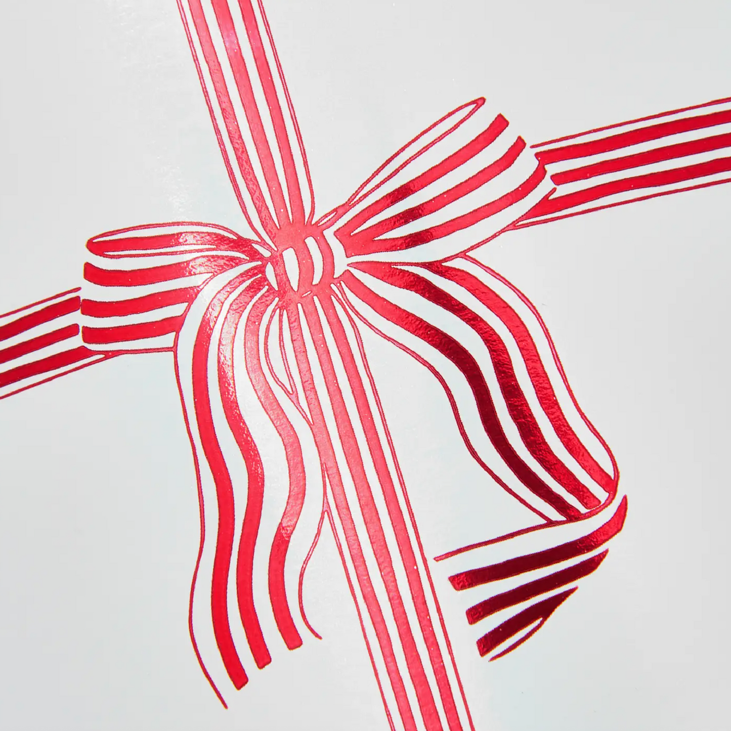 Peppermint Stripe Bows Wrapping Paper