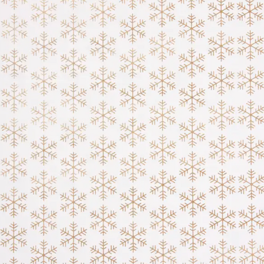 Gold Snowflakes Wrapping Paper