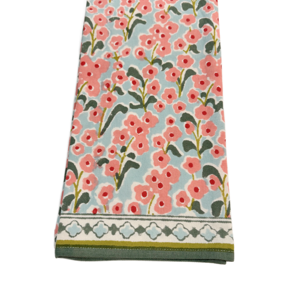 Pink Posey Tea Towel