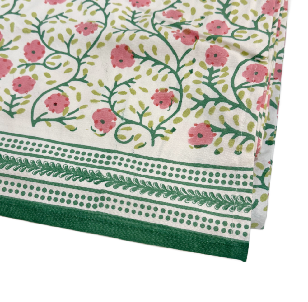 Pink and Green Table Runner