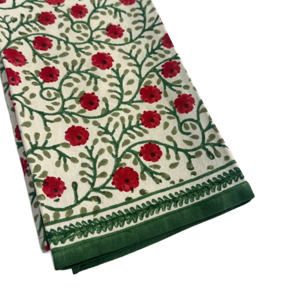 Red and Green Tea Towel