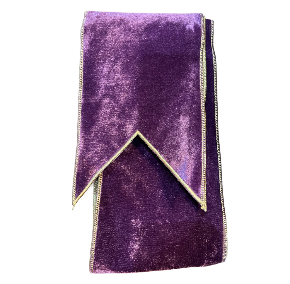 Purple Velvet Wreath Sash