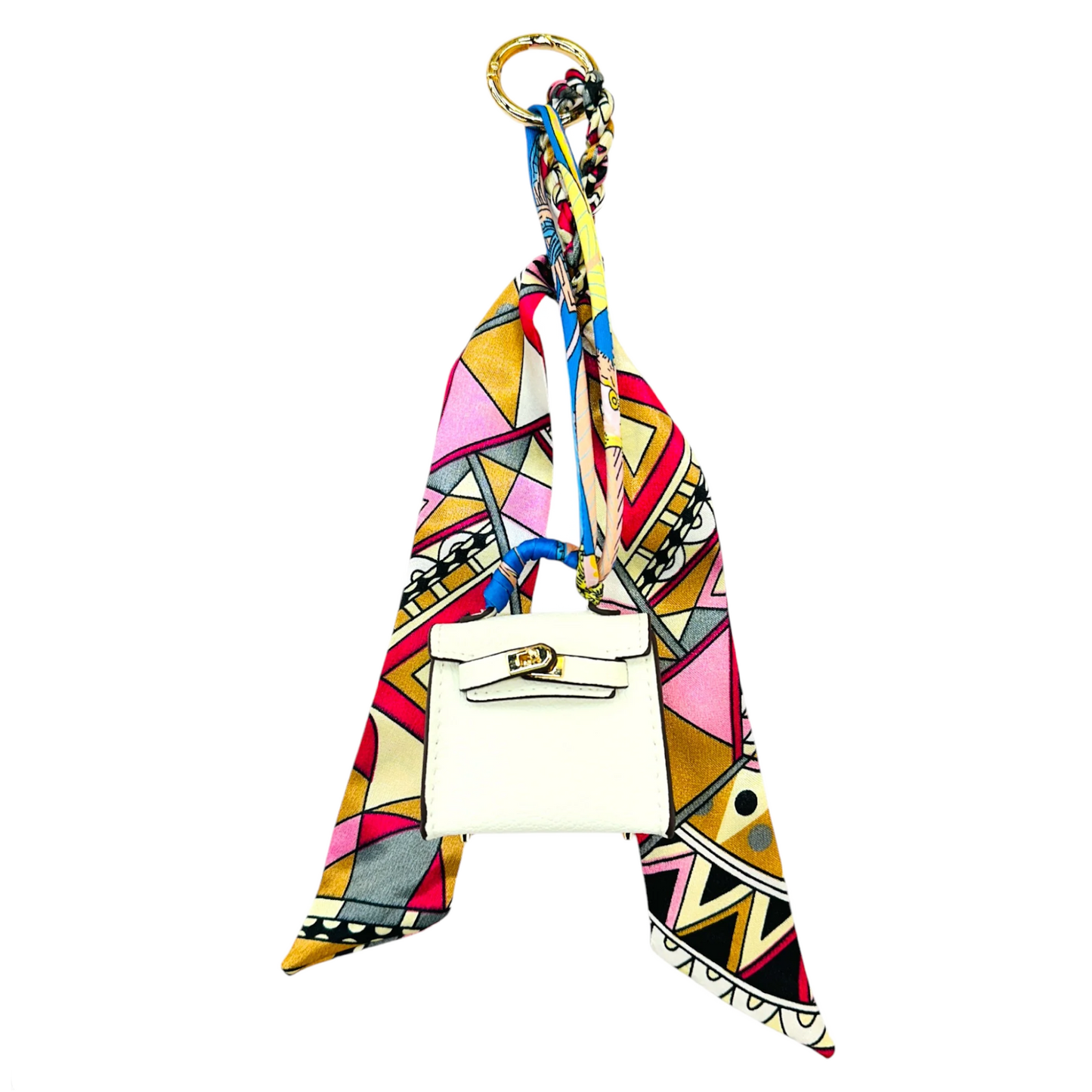 White Purse Bag Charm
