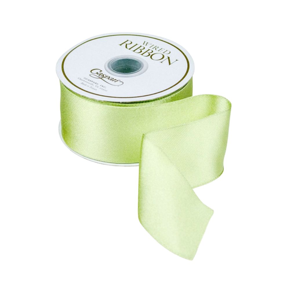 Celadon Solid Satin Wired Ribbon