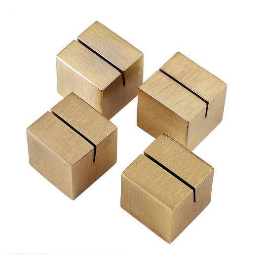 Brushed Gold Place Card Holder