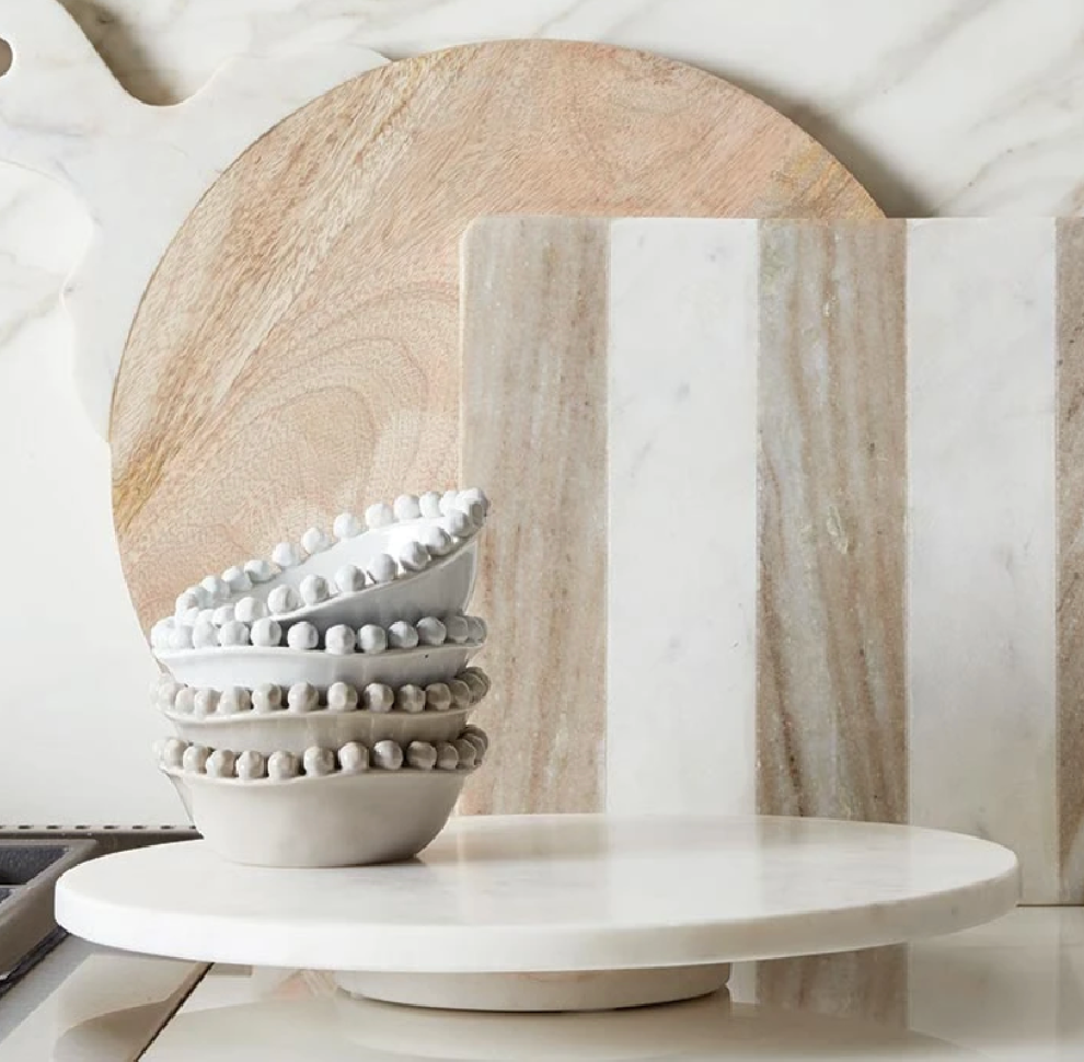 White Marble Lazy Susan