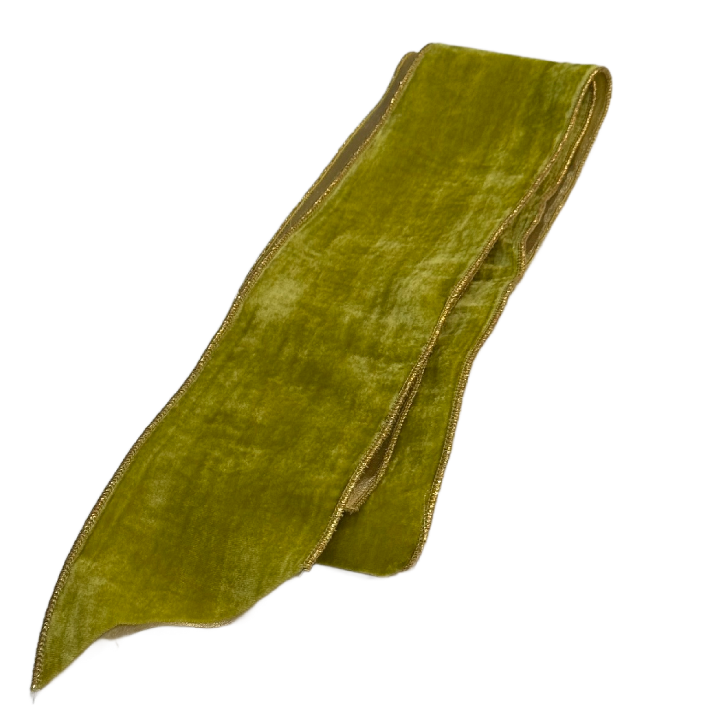 Vintage French Chartreuse Velvet/Gold Wreath Sash