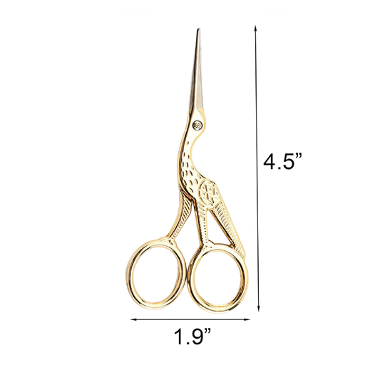 Gold Plated Craft Crane Scissors