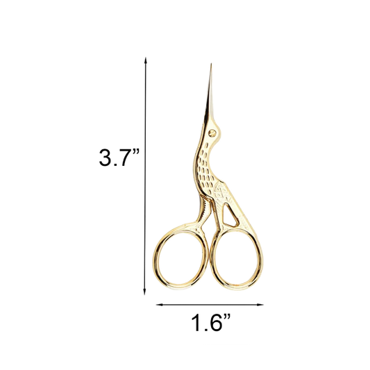 Gold Plated Craft Crane Scissors