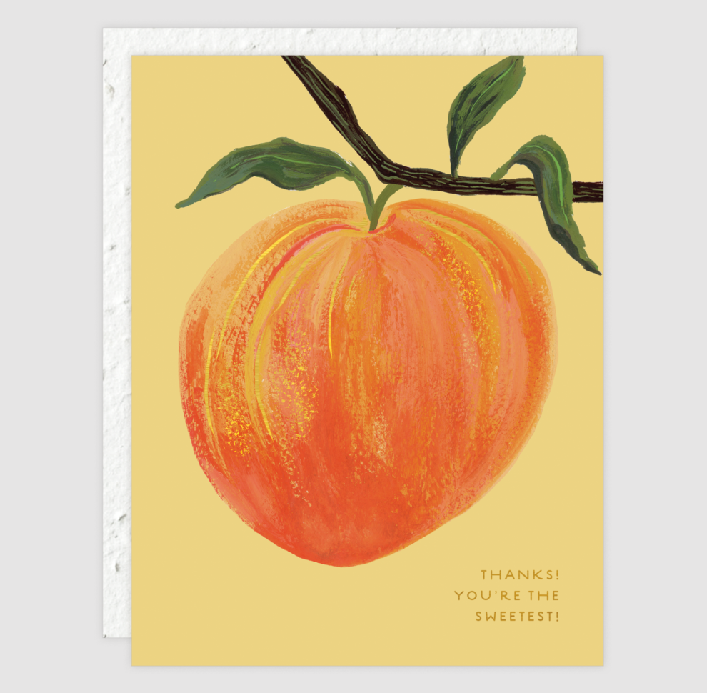 Peach Thank You Greeting Card