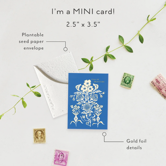 Blue Flower Bouquet Card