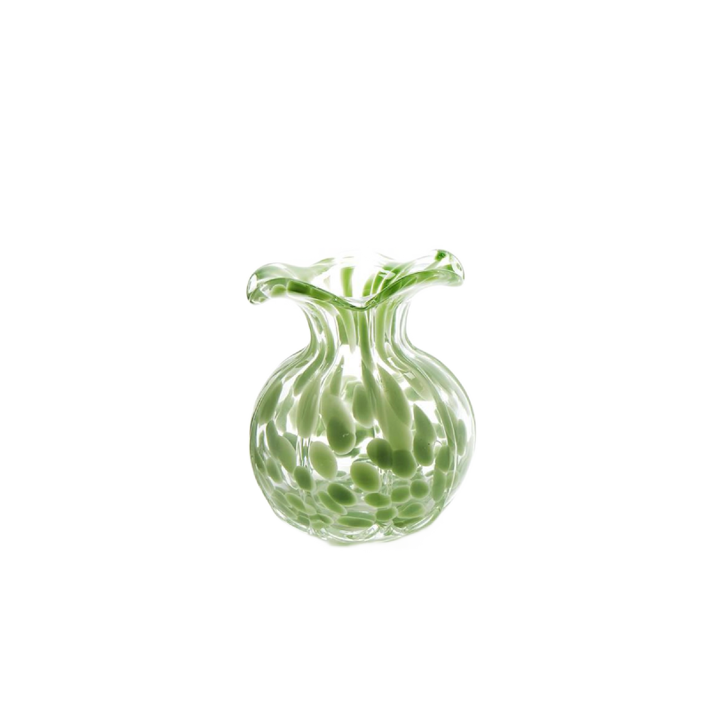 Ruffled Edge Spotted Vase