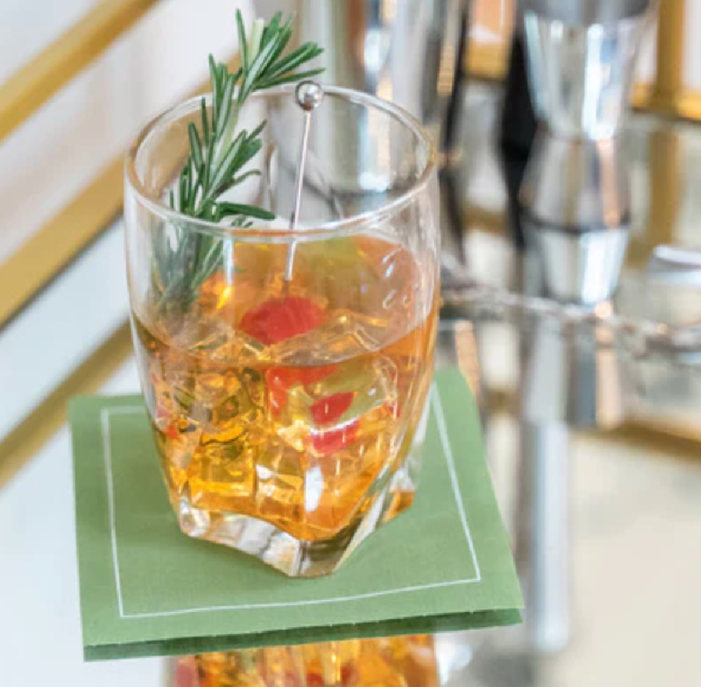 Olive Cocktail Napkin