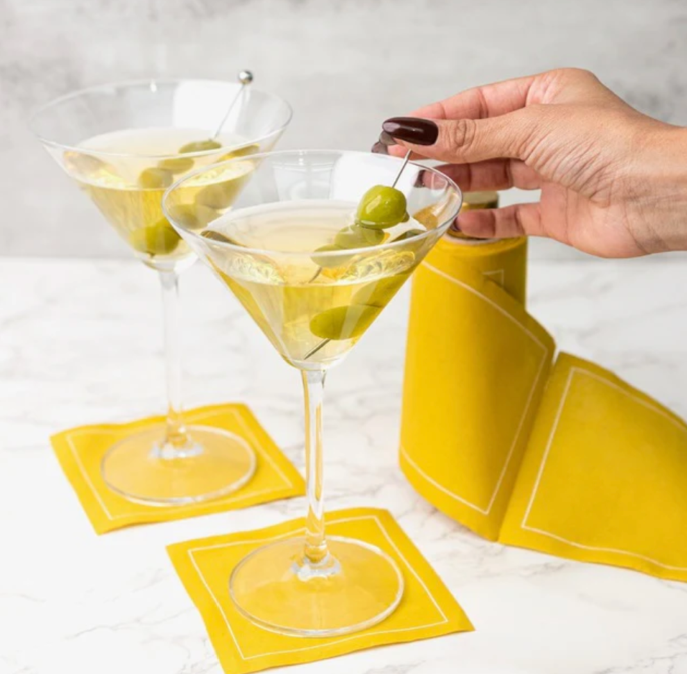 Mustard Yellow (Gold) Cocktail Napkin