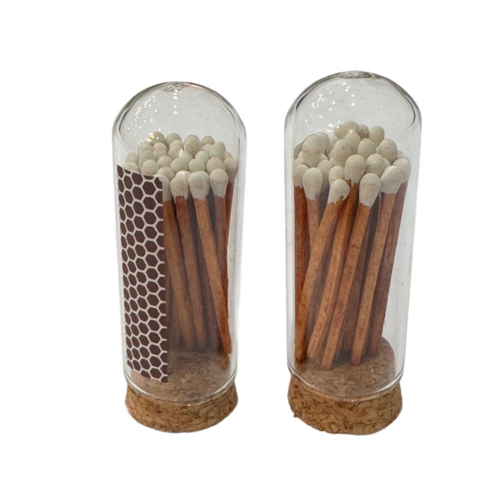 Mini Cloche Matches - White