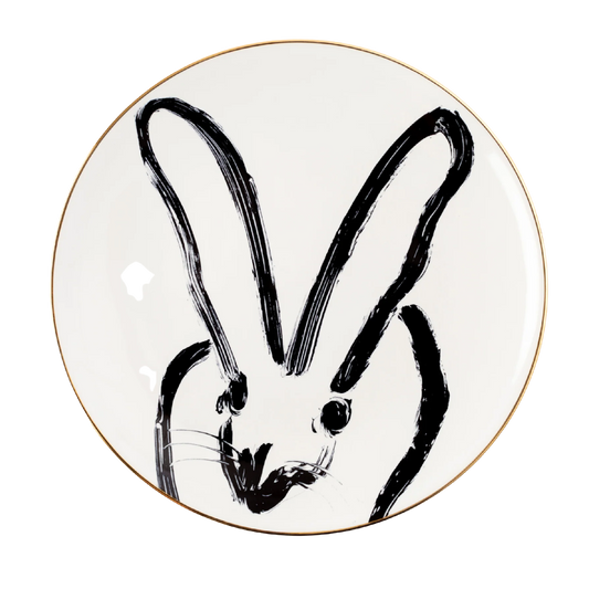 Hunt Slonem | Rabbit Run White Dinner Plate (Autographed)