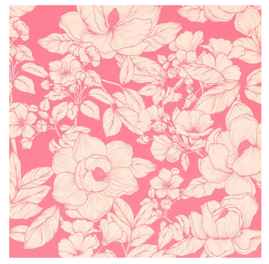 Two Tone Pink Floral Wrapping Paper
