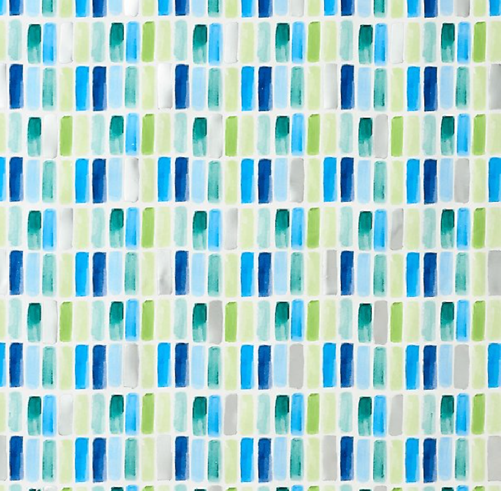 Blue & Green Tile Stone Wrapping Paper