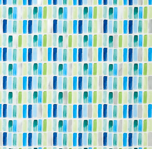 Blue & Green Tile Stone Wrapping Paper