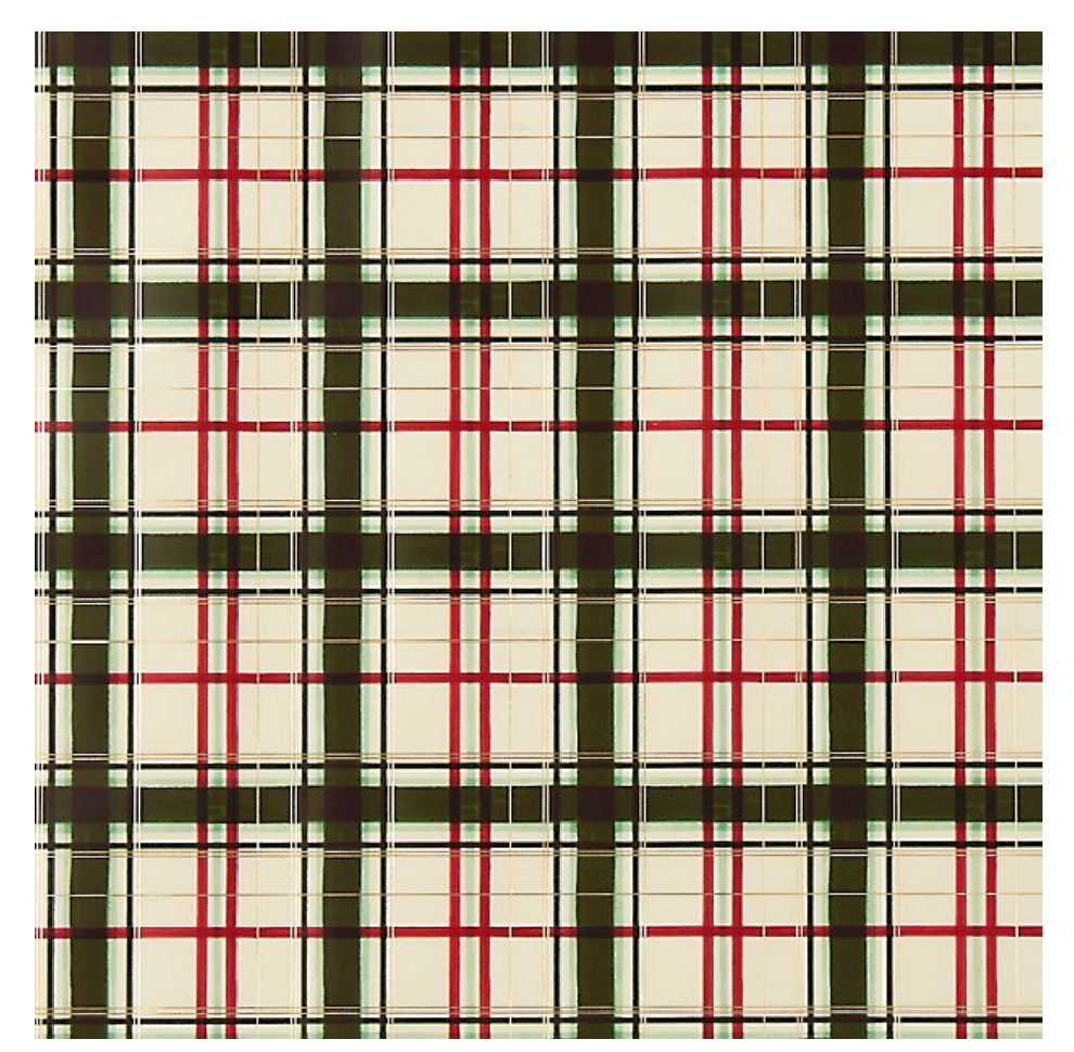Holiday Painted Plaid Wrapping Paper