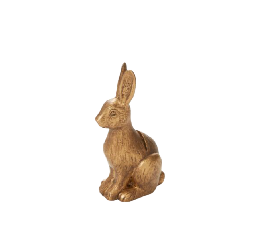 Brass Colored Rabbit Placecard Holder