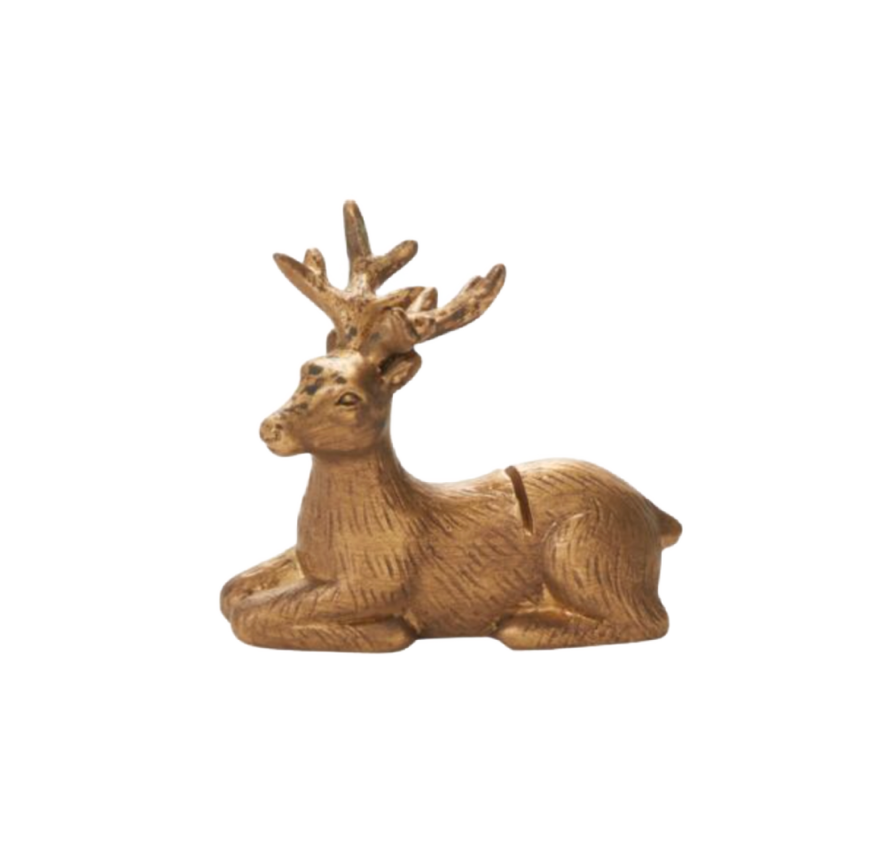 Brass Colored Deer Placecard Holder