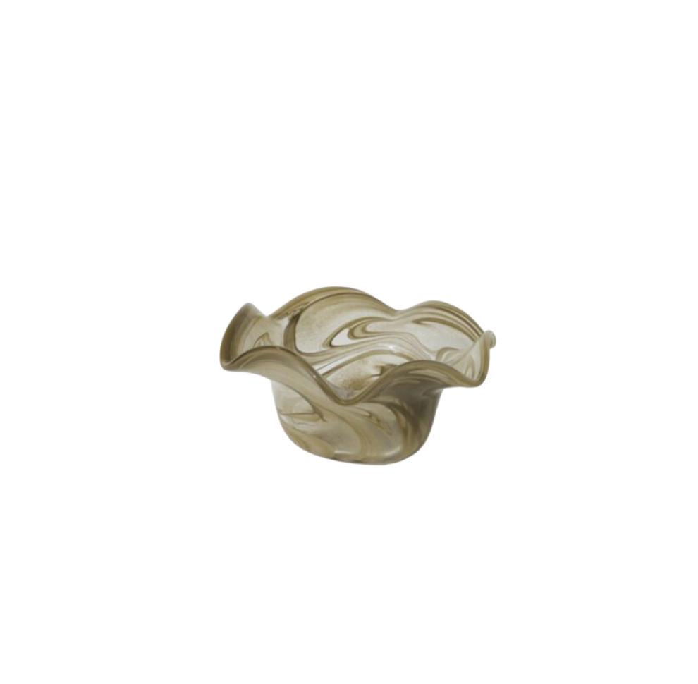 Grey Swirled Glass Bowl