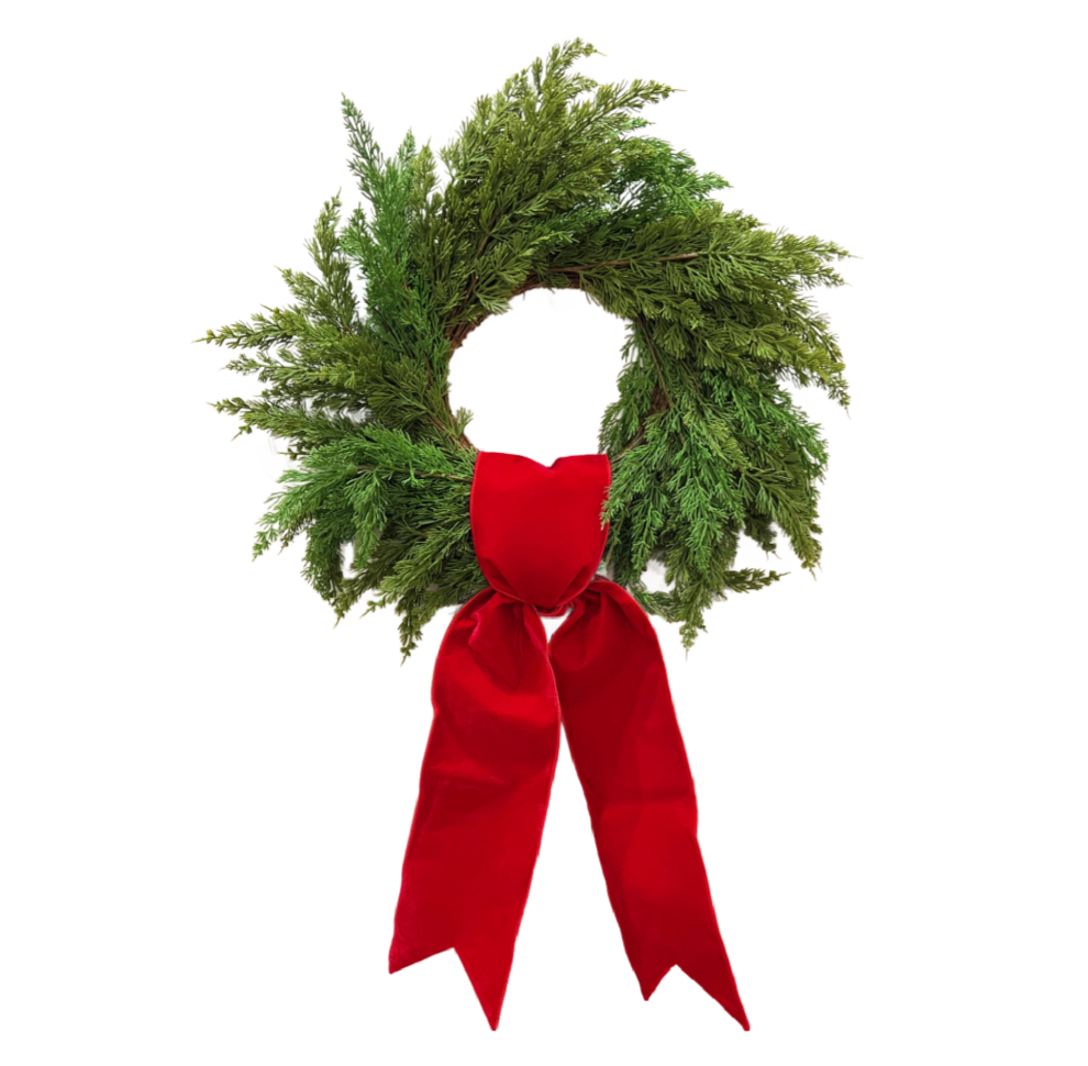 Red Velvet Wreath Sash