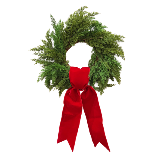 Red Velvet Wreath Sash