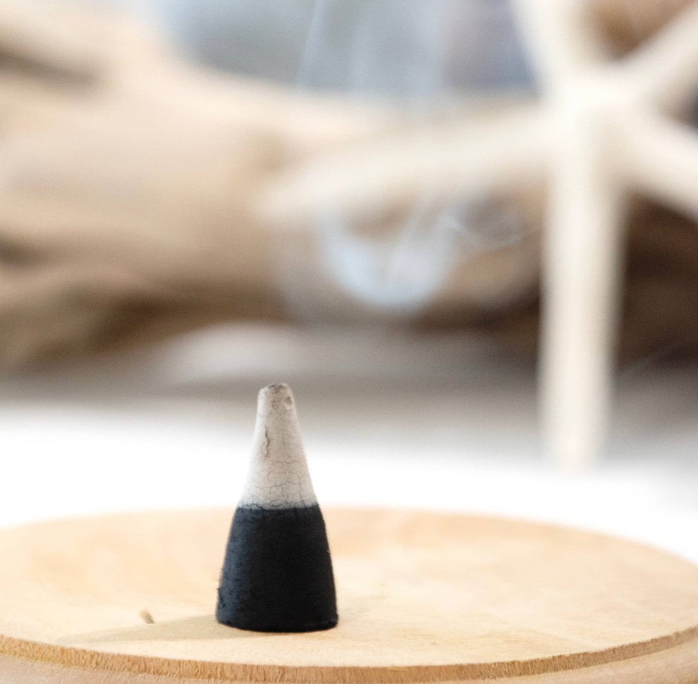 Incense Cones In Jar: Amethyst & Iris Fragrance