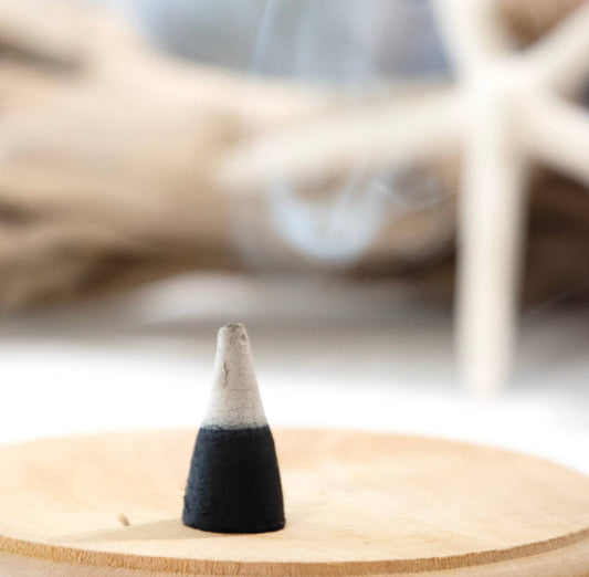 Incense Cones In Jar: Amethyst & Iris Fragrance