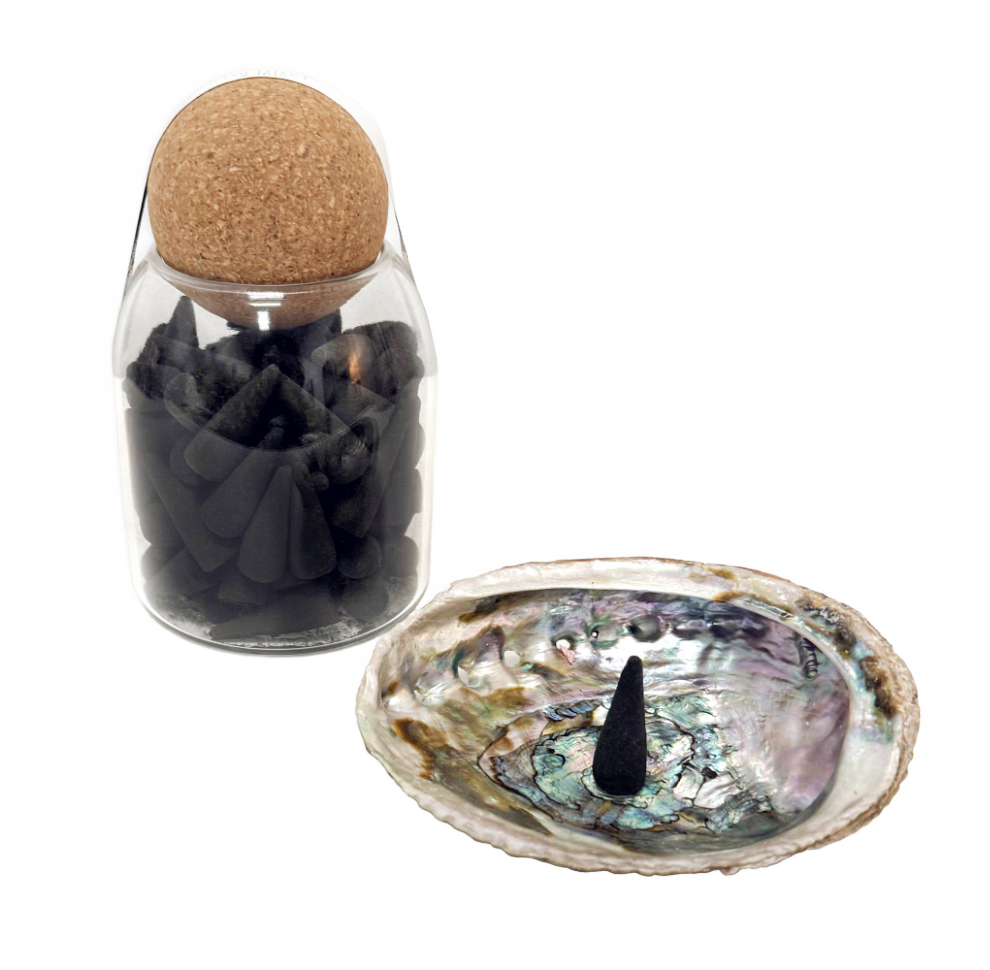 Incense Cones In Jar: Amethyst & Iris Fragrance