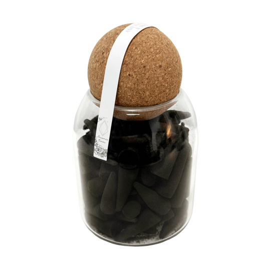 Incense Cones In Jar: Amethyst & Iris Fragrance