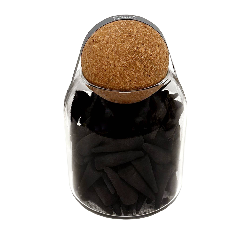Incense Cones In Jar: Sandalwood & Fig Fragrance