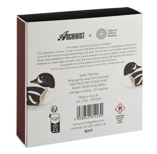 Golden-Eye Duck Square Safety Matches