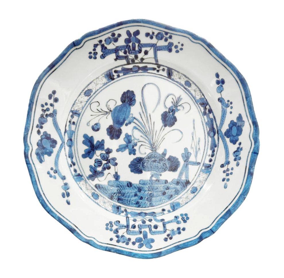 Faenza 11" Dinner Plates - Set of 4 White and Blue