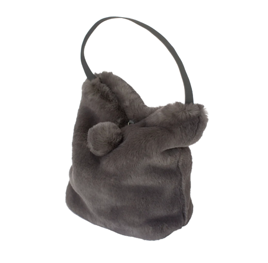 Maison Prélonge Grey Faux Fur Bag