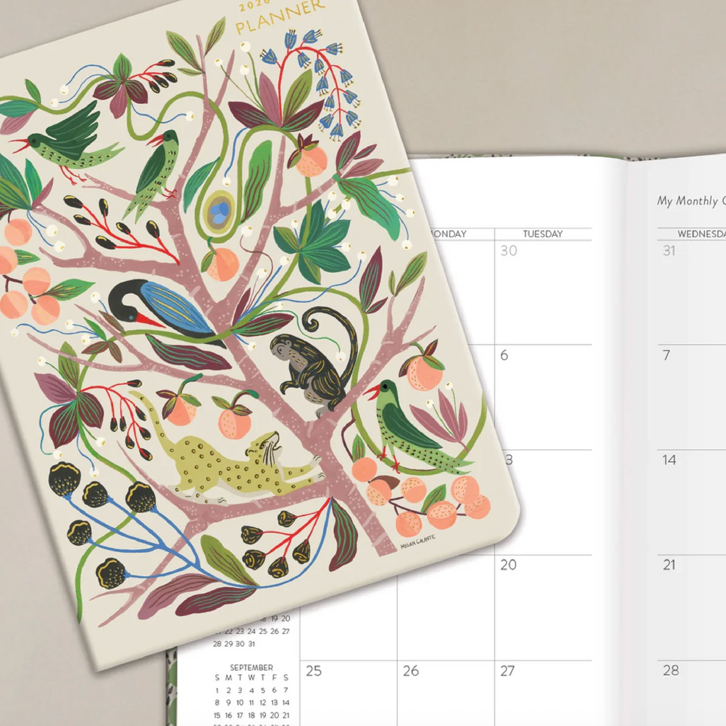 2026 - 2027 Menagerie  On the Go Planner 17 Month Planner