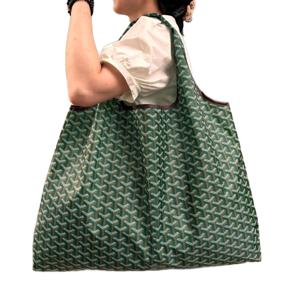 Deep Green Large Capacity Single Shoulder Shopping Bag