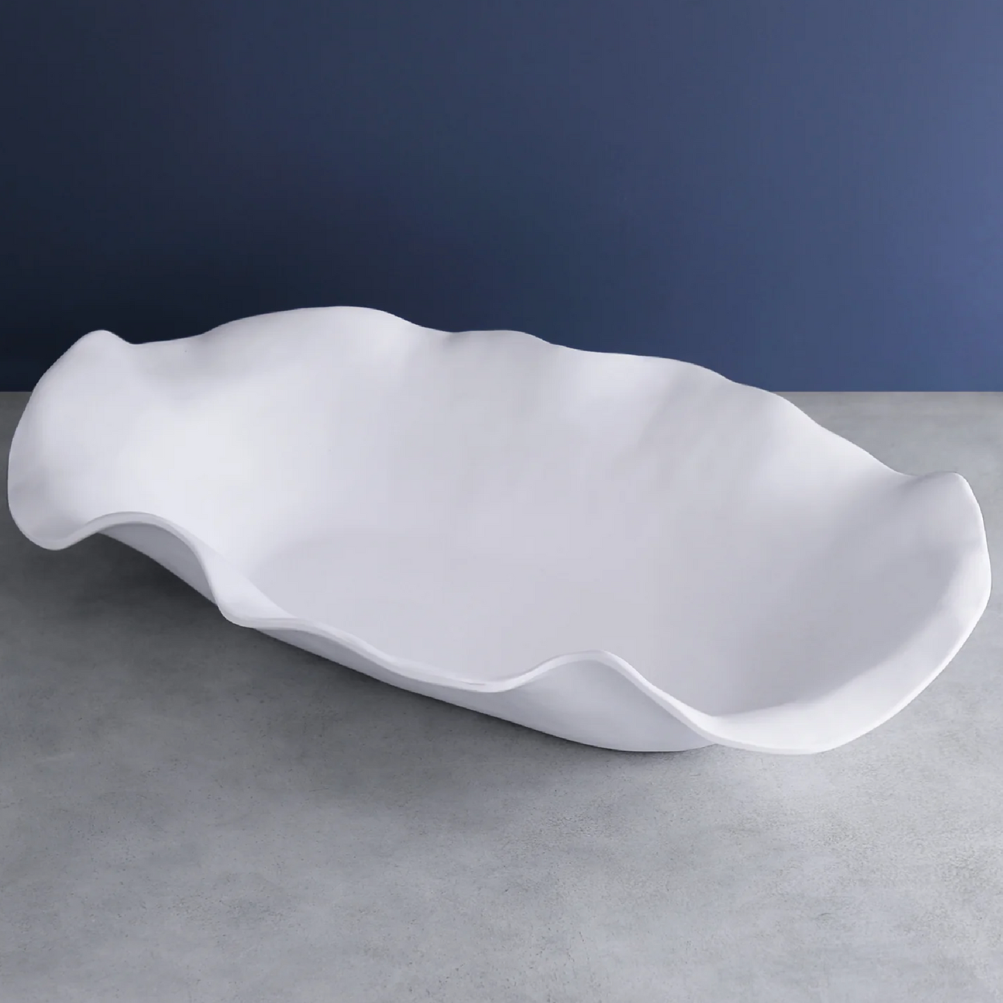 Vida Nube Extra Large Oval Centerpiece White