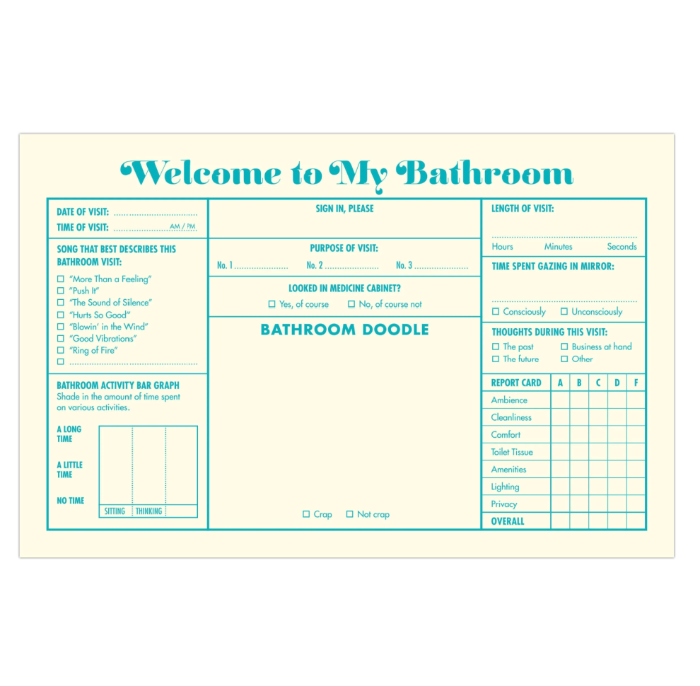 Bathroom Guest Book