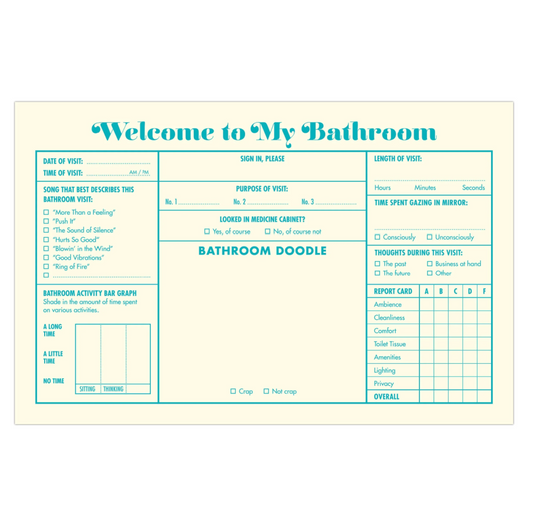 Bathroom Guest Book