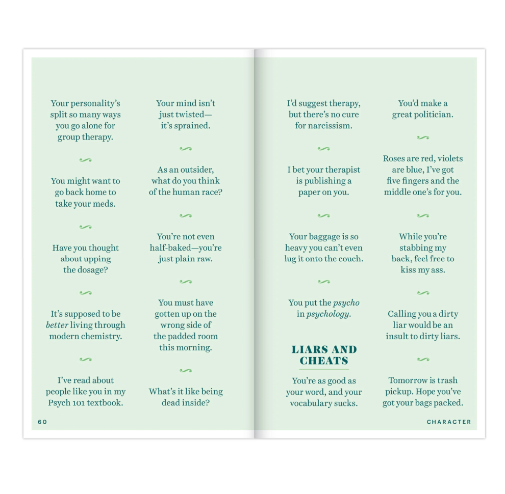 Insults & Comebacks Lines for All Occasions