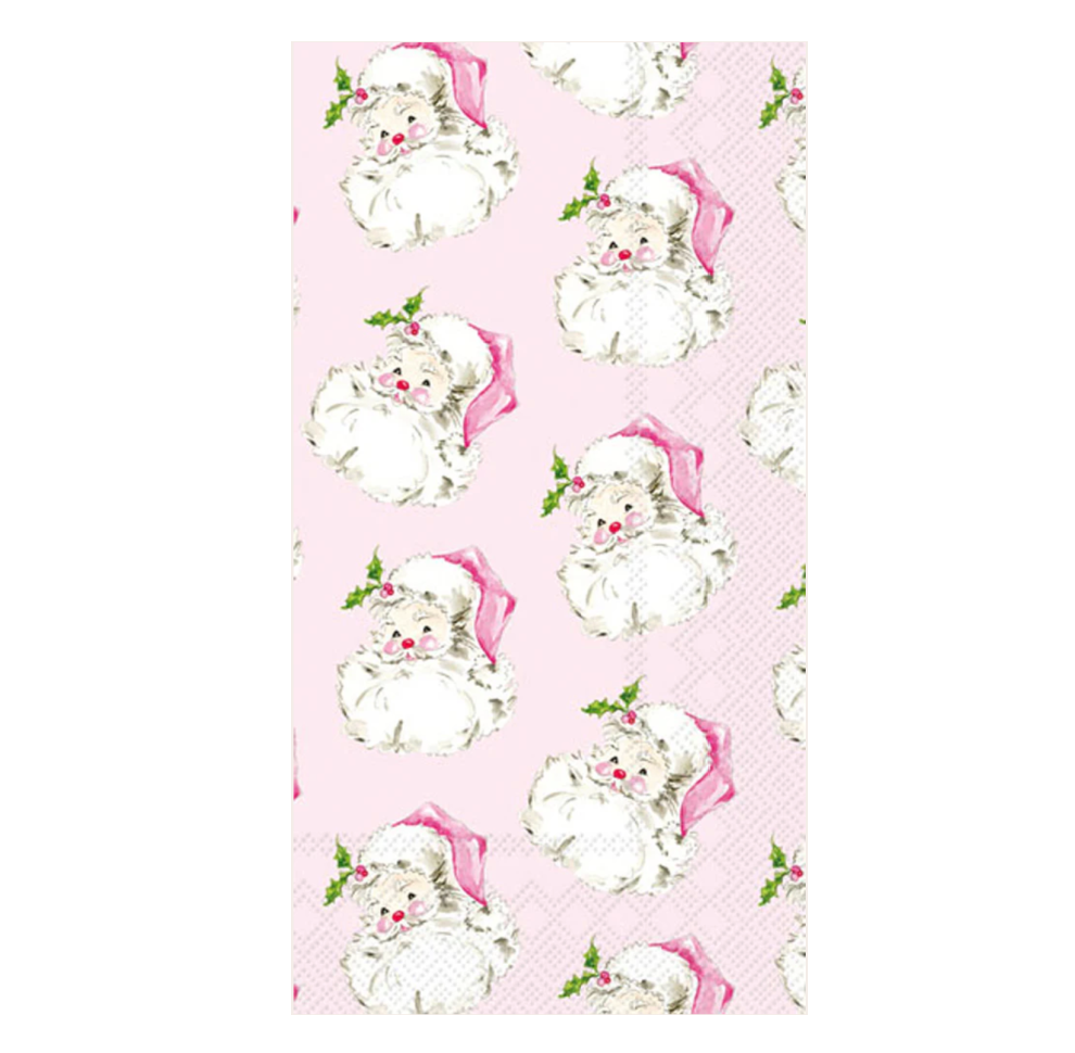 Pink Santa Guest Towels