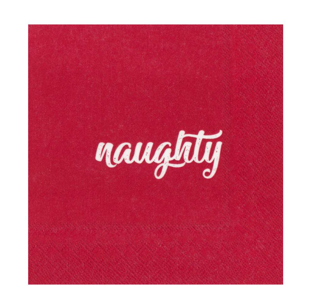 Naughty and Nice Cocktail Napkin