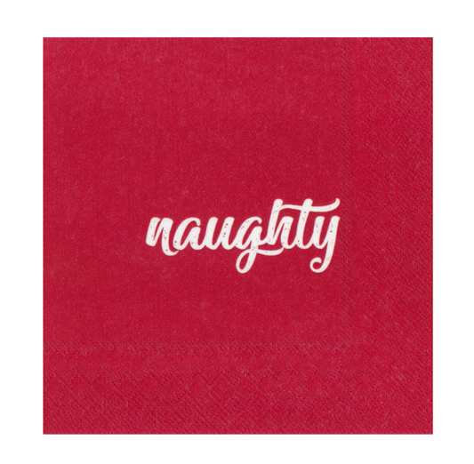Naughty and Nice Cocktail Napkin