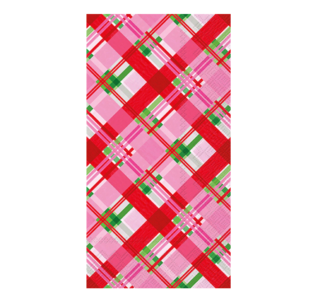 Pink Plaid Guest Towels